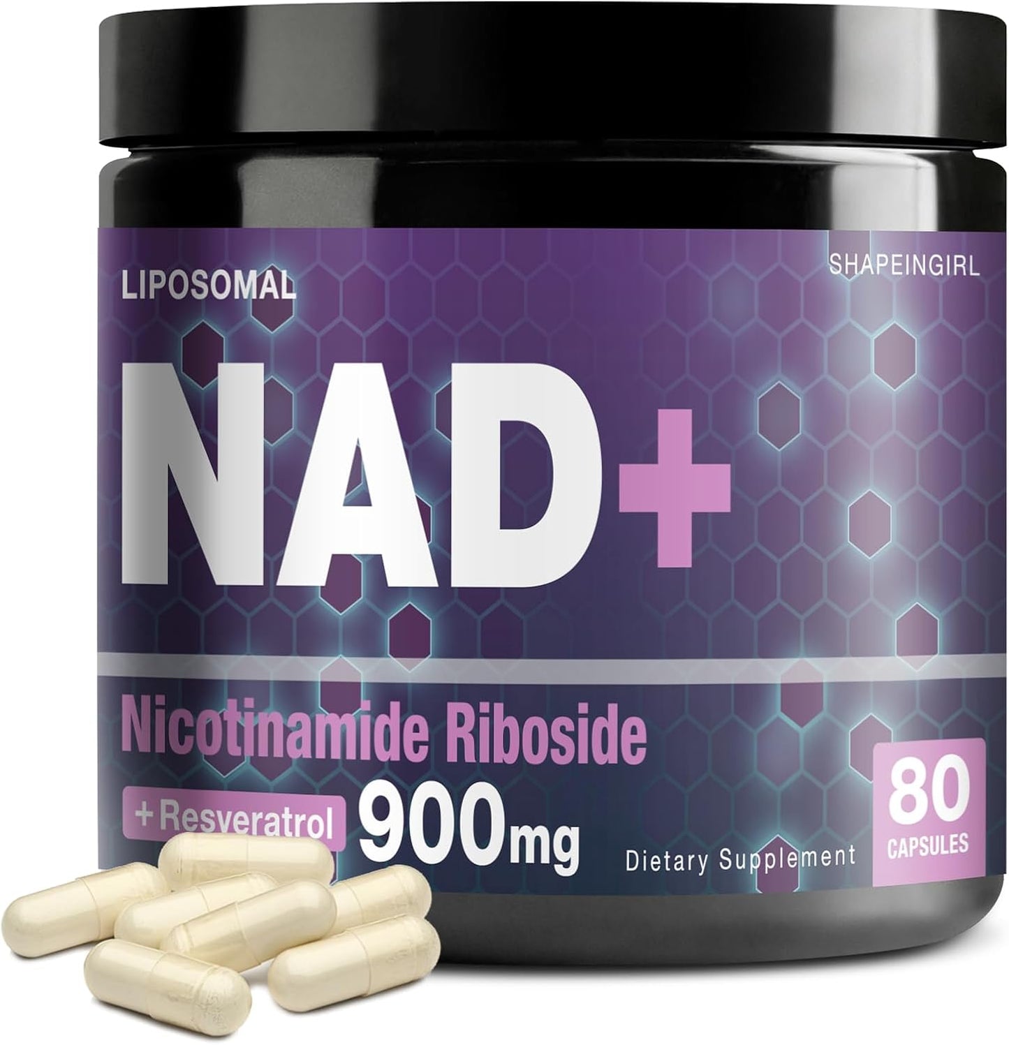 NAD+ Supplement with Nicotinamide Riboside & Resveratrol - 900mg for Men and Women