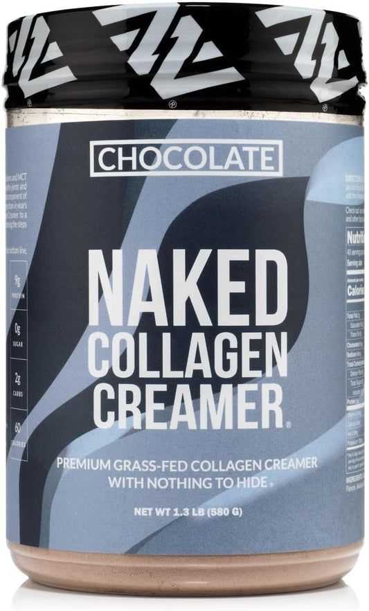 Naked Collagen Mocha Coffee Creamer - Dairy-Free, Gluten-Free, GMO-Free - 40 Servings - Hair, Skin, and Nails Support