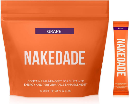Naked Nutrition Nakedade Grape Electrolyte Powder - Performance-Enhancing Sports Drink Sticks - Non-GMO, Gluten-Free