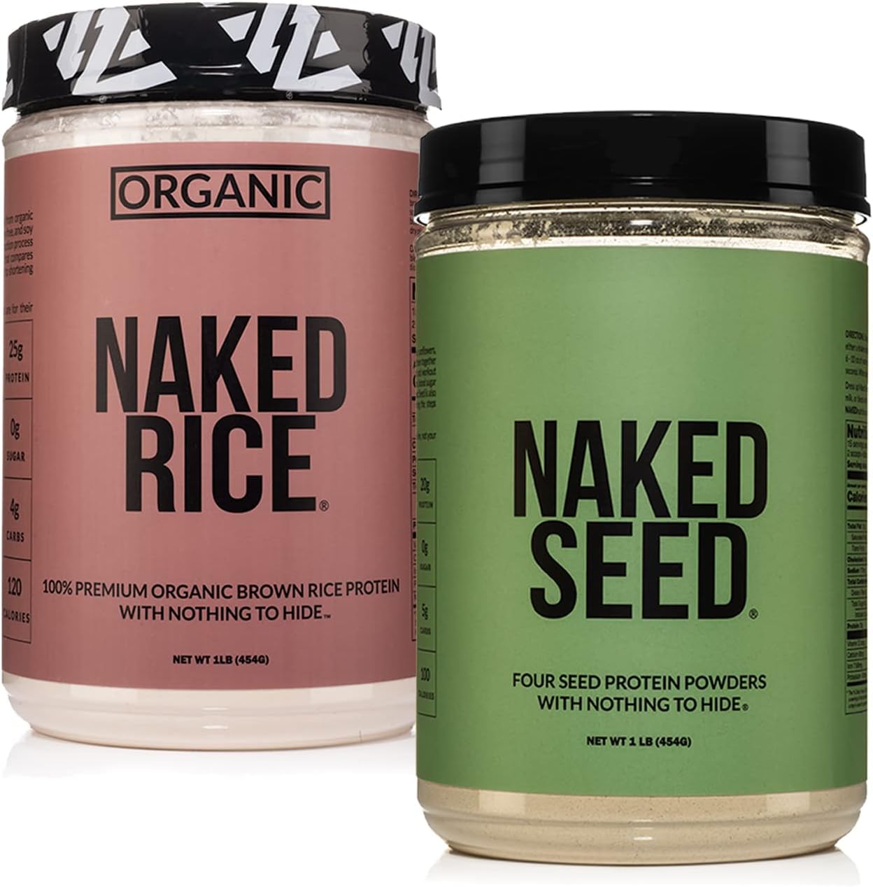 Naked Nutrition Vegan Protein Bundle: Naked Seed and 1LB Naked Rice - Plant-Based Protein Sources