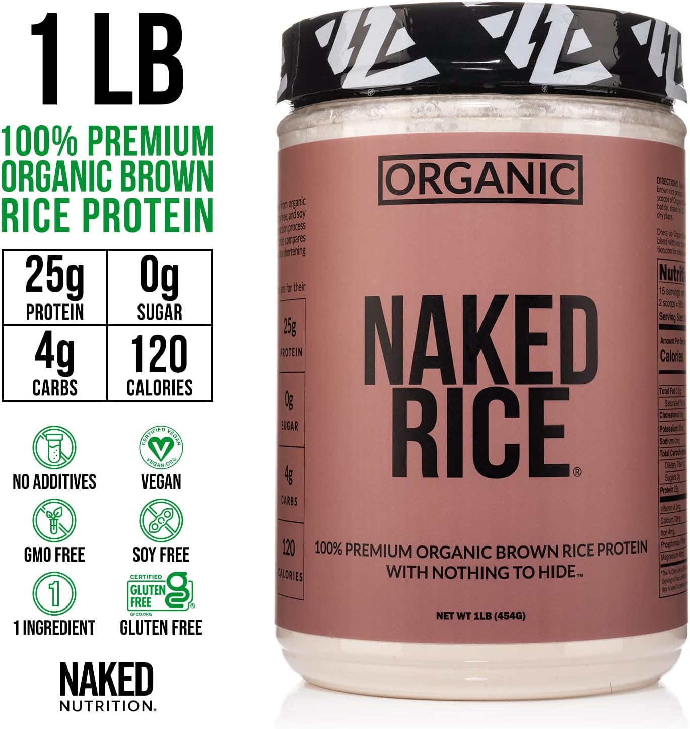 Naked Nutrition Vegan Protein Bundle: Naked Seed and 1LB Naked Rice - Plant-Based Protein Sources