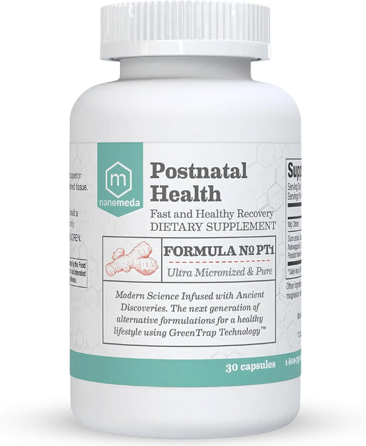 Nano Meda® Ayurvedic Postnatal Care Capsules - Natural Recovery & Strength for New Moms | Ashwagandha, Curcumin, Vitamin D3 | Post-Pregnancy Support for Pain Relief, Muscle Recovery & Mood Balance | 60 Count