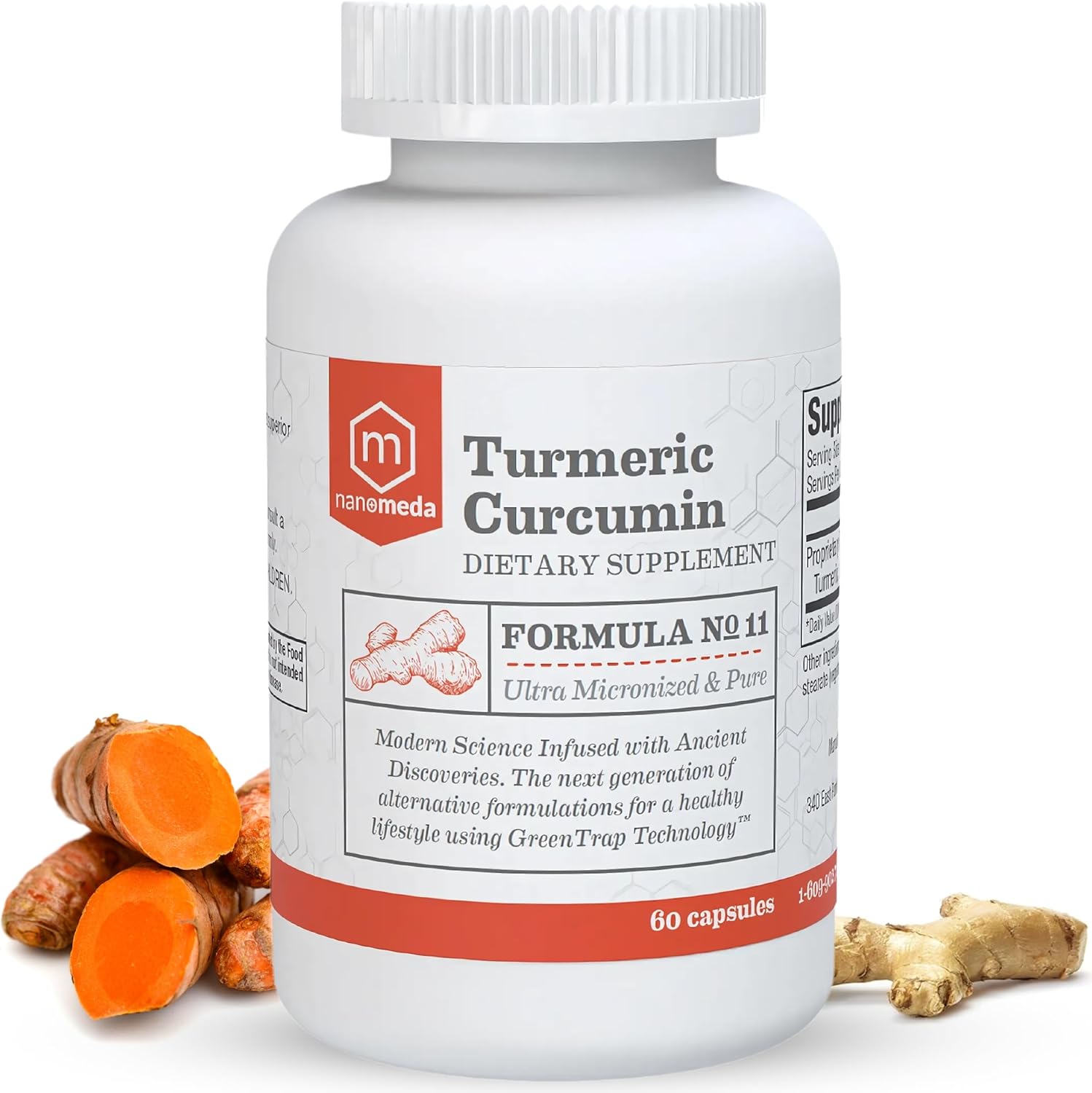 Nano Meda® Turmeric Curcumin with Boswellia | High Absorption Joint Support Supplement, 60 Capsules