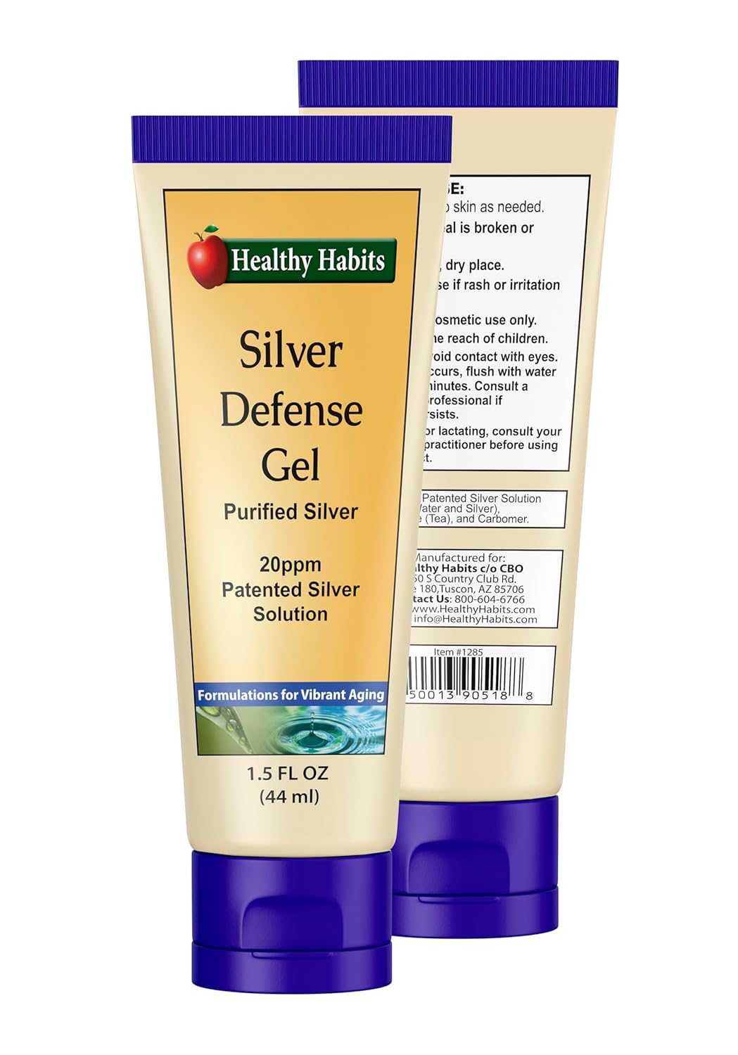 Nano Silver Gel for Healthy Habits: Purified Topical Colloidal Silver with Advanced Defense Technology