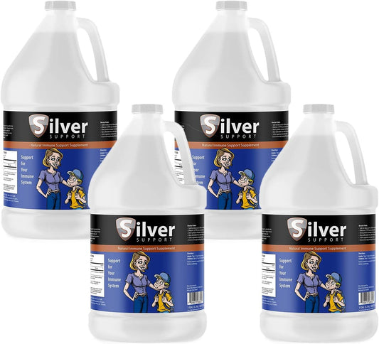 Nano Silver Immune Booster for Kids, Pets, and Adults - Herbal Support Supplement - 4 Gallons