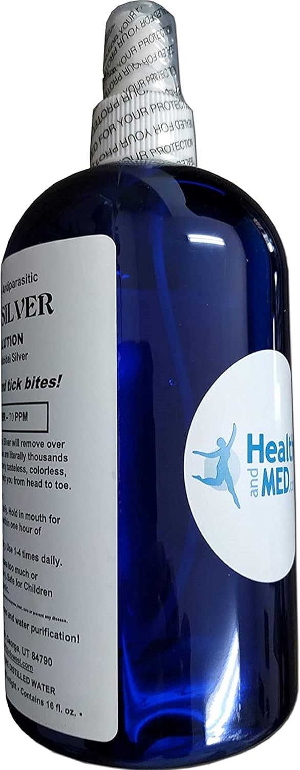 Nano Silver Immune Support Supplement - Gluten Free & Probiotic Friendly Liquid Solution 68 PPM (16 oz) | St. George