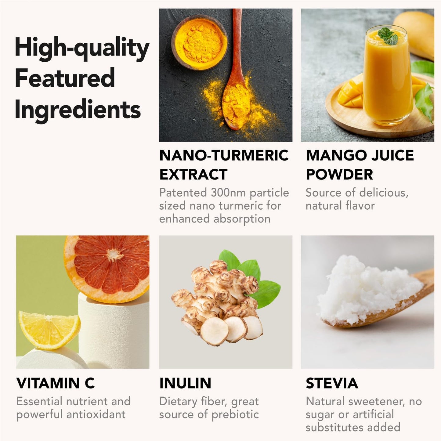 Nano Turmeric Curcumin Powder Drink Mix Packets with Natural Mango Flavor - 35X Stronger Supplement for Joint Relief and Immune Boost - Equals 250+ Pills