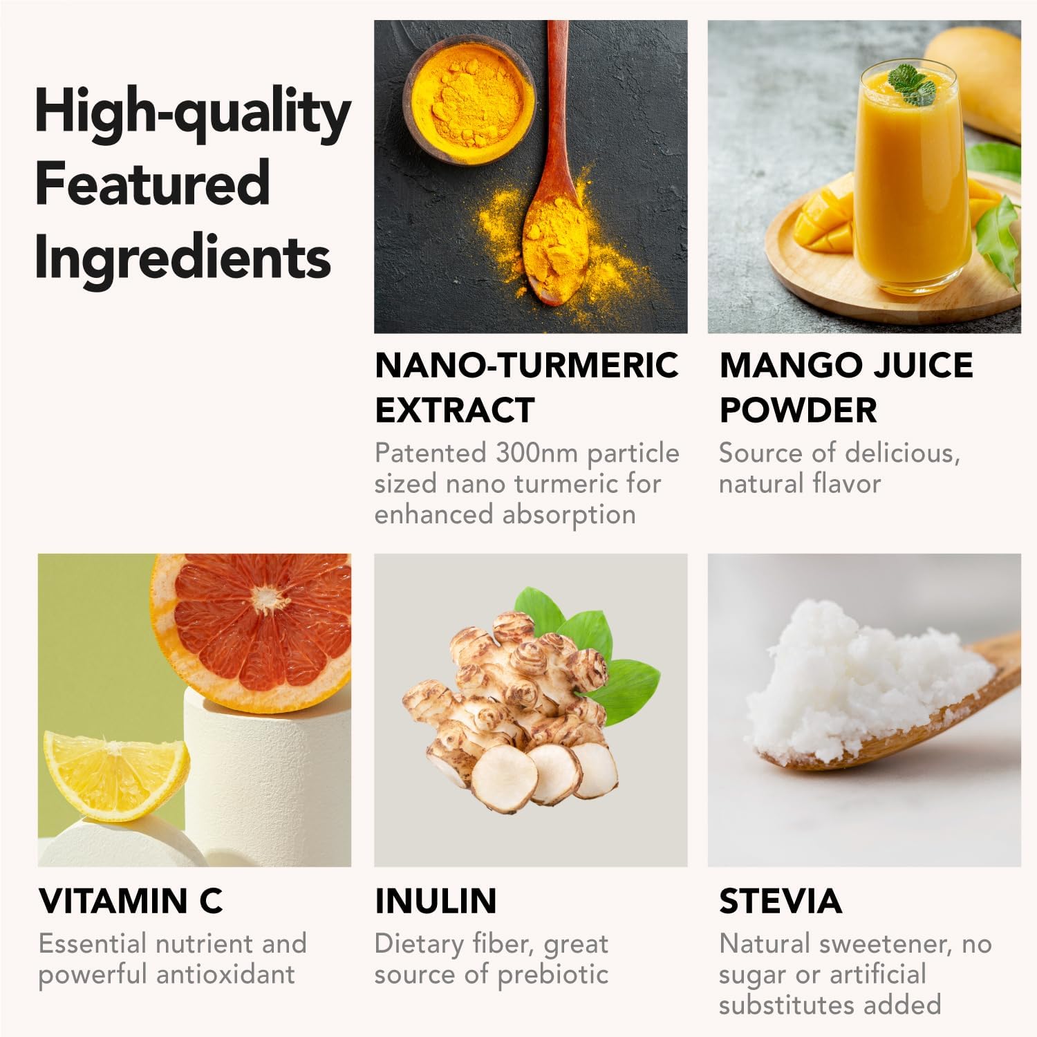 Nano Turmeric Curcumin Powder Drink Mix Packets with Natural Mango Flavor - 35X Stronger Supplement for Joint Relief and Immune Boost - Equals 250+ Pills