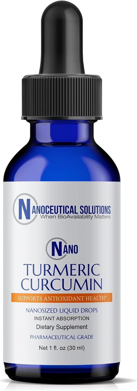 Nanoceutical Solutions Nano Turmeric Curcumin Drops - Organic Vegan Non-GMO Formula for Joint, Digestive, Liver & Heart Health - Highly Bioavailable Nano Particles for Rapid Absorption - 30 ml Bottle - BoostGo Australia