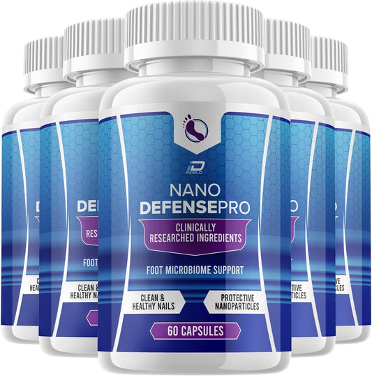 NanoDefense Pro Probiotic Supplement Capsules - Advanced Formula for Healthy Nail Support, Maximum Strength for Men and Women (5 Pack - 300 Capsules)