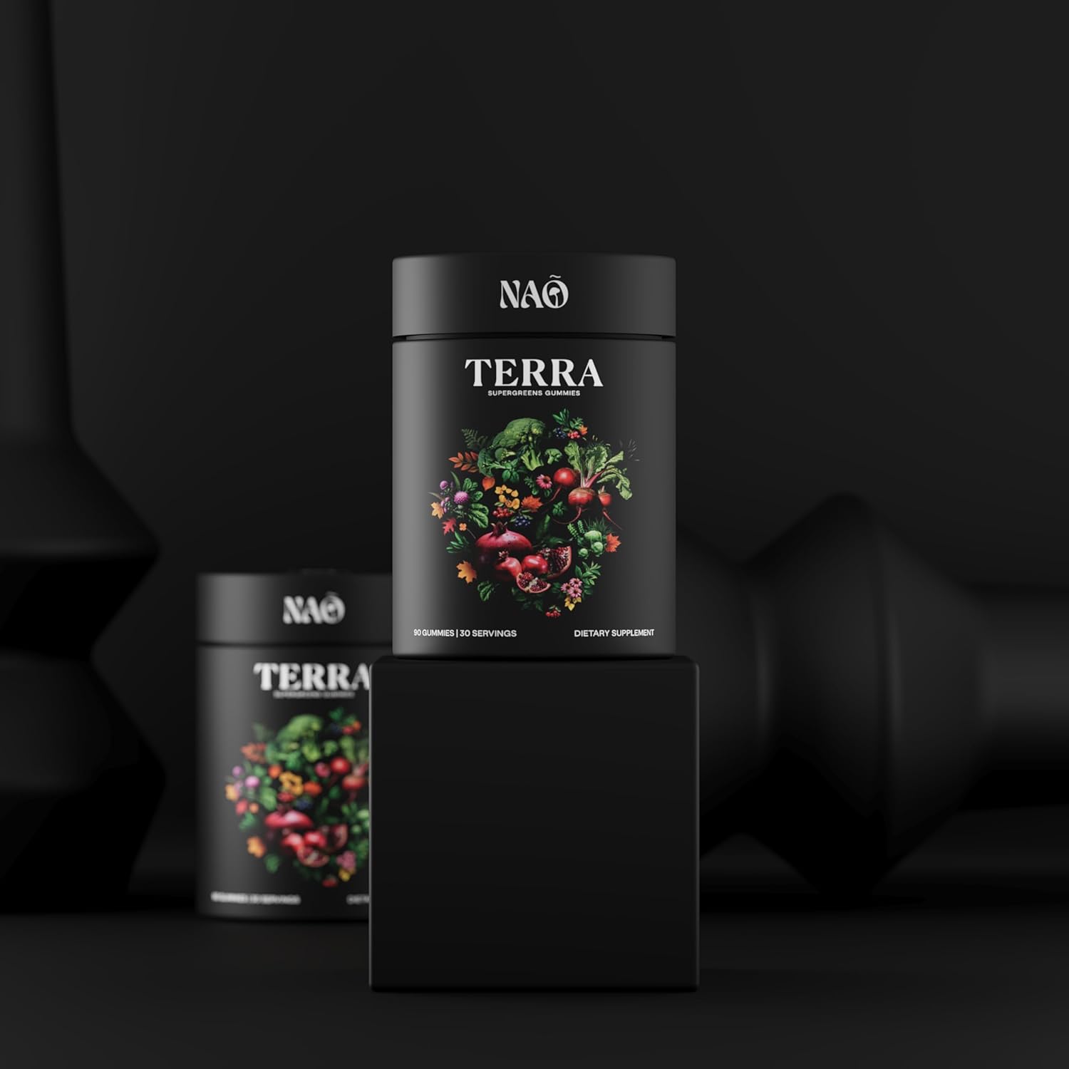 NAO Terra SuperGreen Gummies - Plant-Based Antioxidants & Greens for Immunity, Energy & Wellness. Daily Support in 2 Tasty Gummies