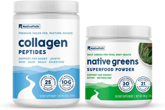NativePath Duo Bundle: Collagen 25 Servings & Greens 30 Servings