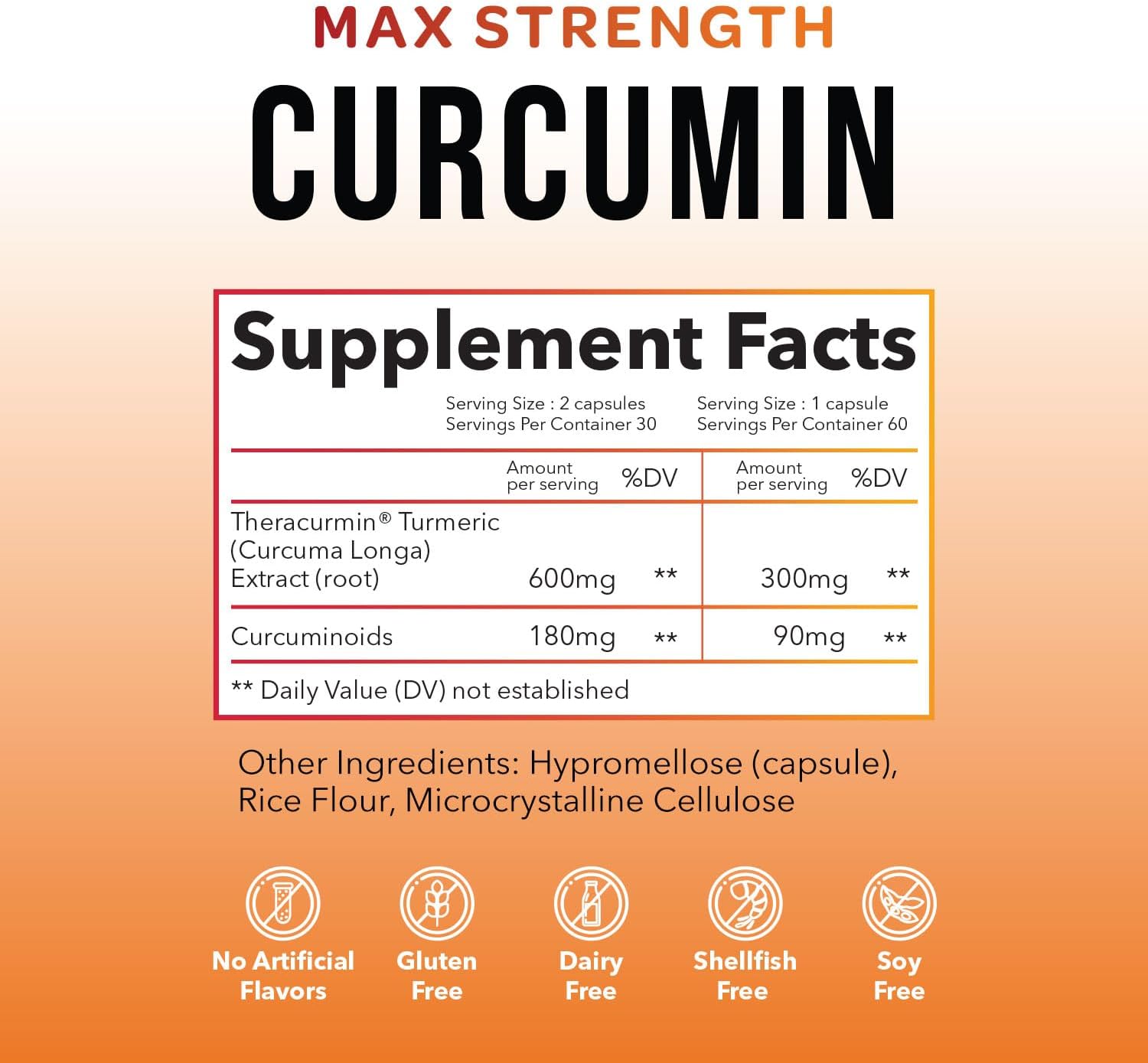 Natleo USA Theracurmin Turmeric Curcumin Supplement - High Absorption, Enhanced Joint Support - 60 Capsules