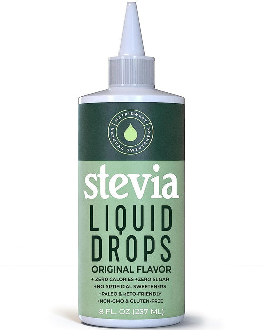 Natrisweet Stevia Liquid Drops - 8 fl oz Bottle, 1823 Servings, Pure Concentrated Zero Calorie & Carb-Free Sweetener for Keto & Paleo Diets