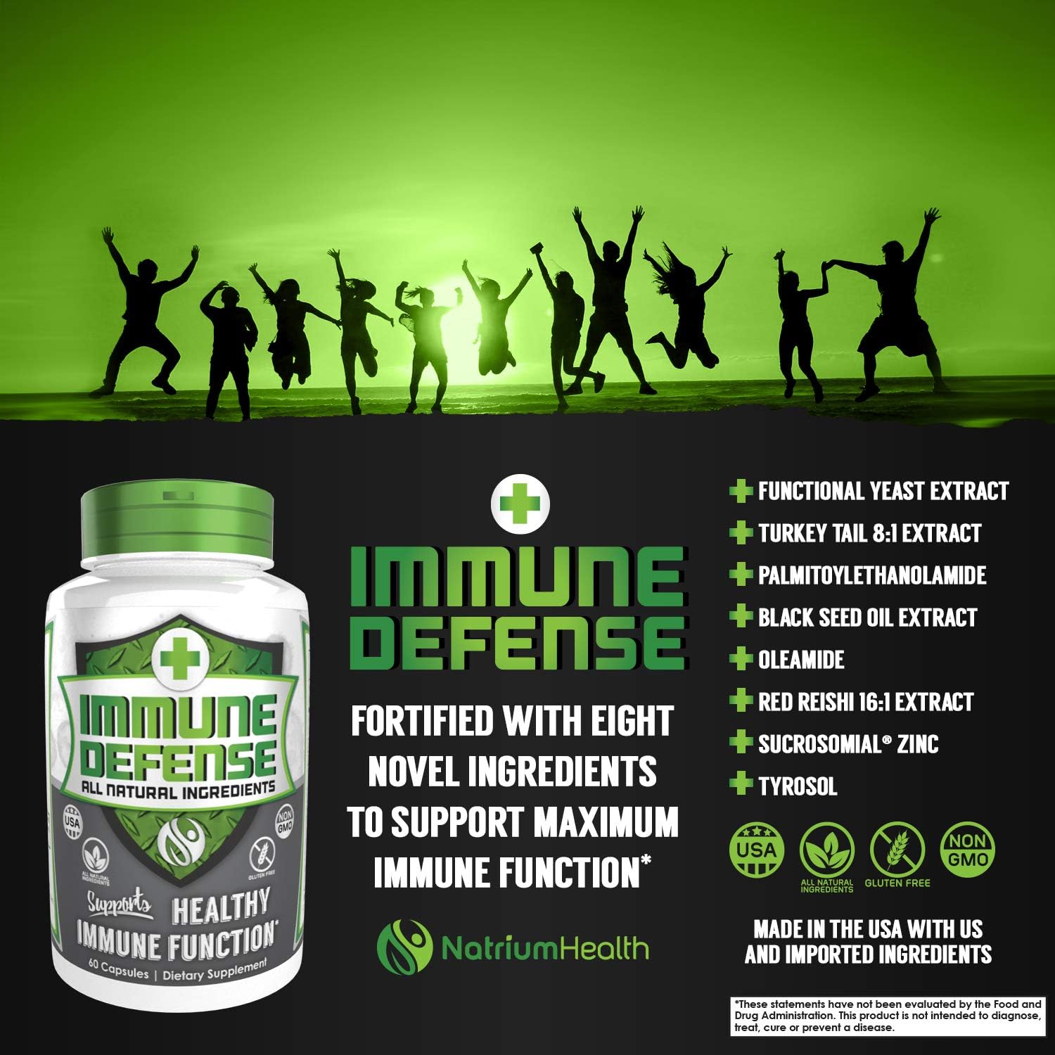 Natrium Health Immune Defense Capsules - 60 Count Natural Immune Booster