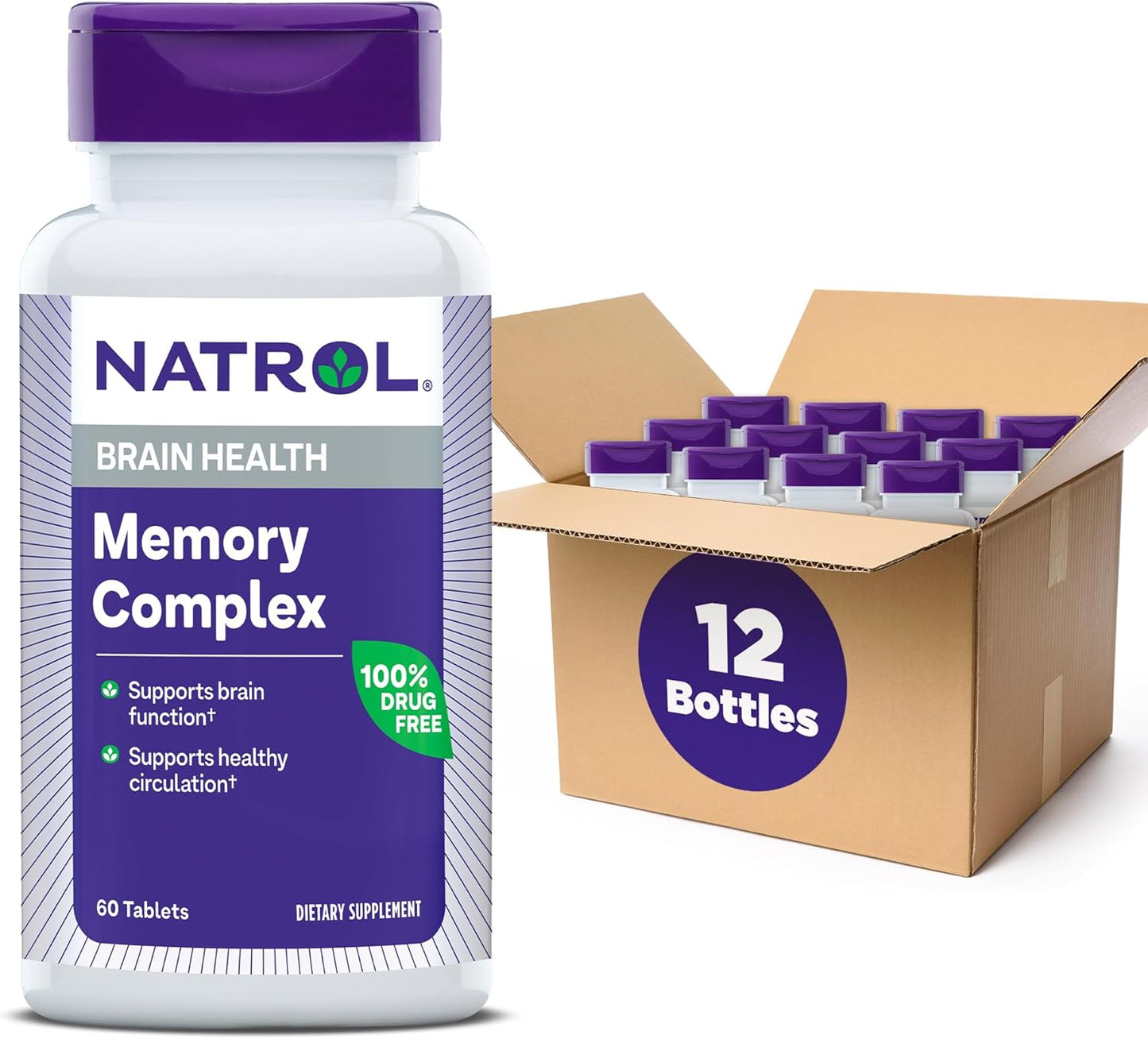 Natrol Memory Complex: Ginkgo Biloba 120mg, B Vitamins, Brain Health, Memory Support - 720 Tablets