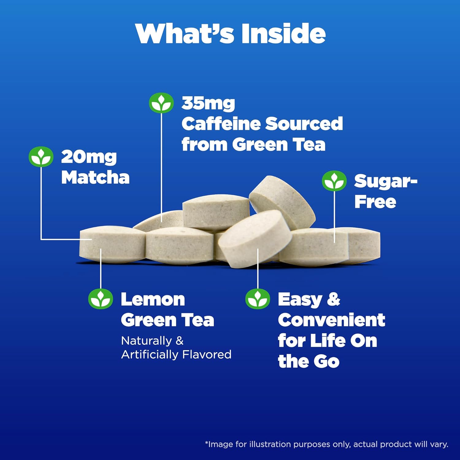 Natrol Quick Balance Energy Mints, Lemon Green Tea Flavor, 30 Count - Energy Supplement for 15 Days