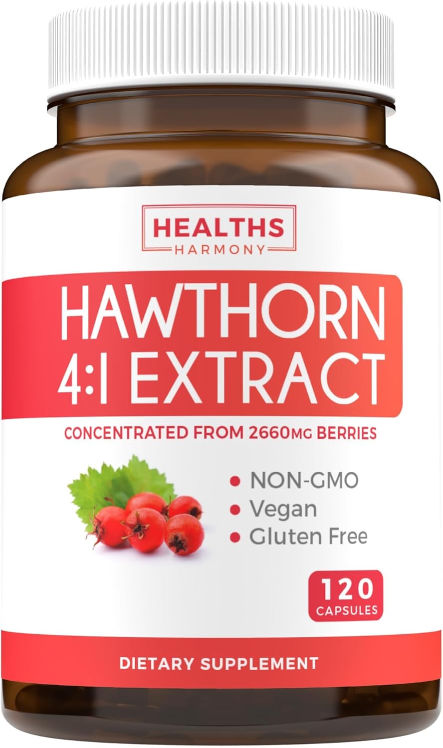 Nattokinase Berry Harmony & Hawthorn 4-Month Supply - Powerful Natural Fermentation & Vegan Hawthorn Extract