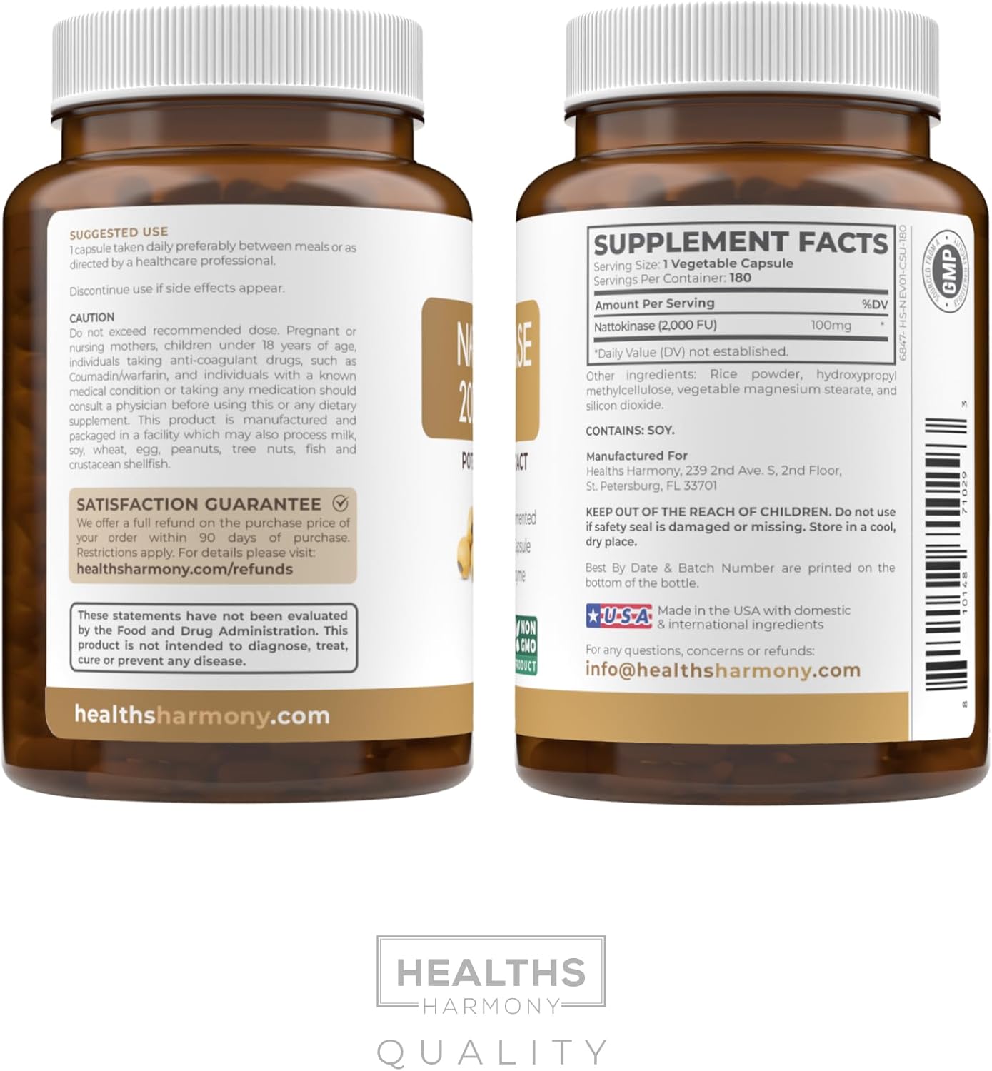 Nattokinase & Green Tea Bundle: Powerful 2-Month Supply for Natural Metabolism Boost - 180 Capsules of Nattokinase 2000 FU & Green Tea Extract with EGCG for Health Harmony