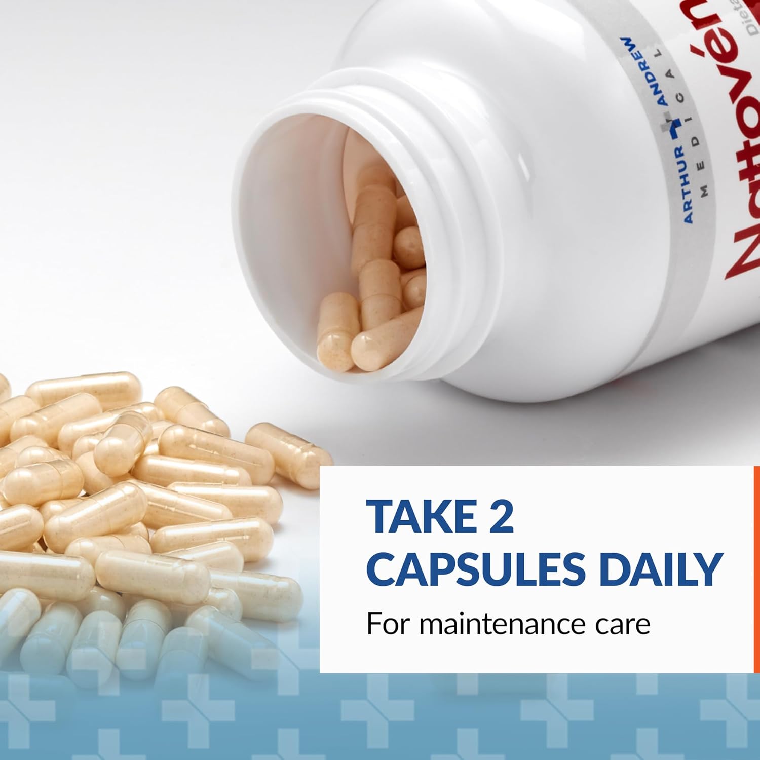 Nattovena by Arthur Andrew Medical: Pure Nattokinase for Heart Health - Vegan & Non-GMO - 30 Capsules