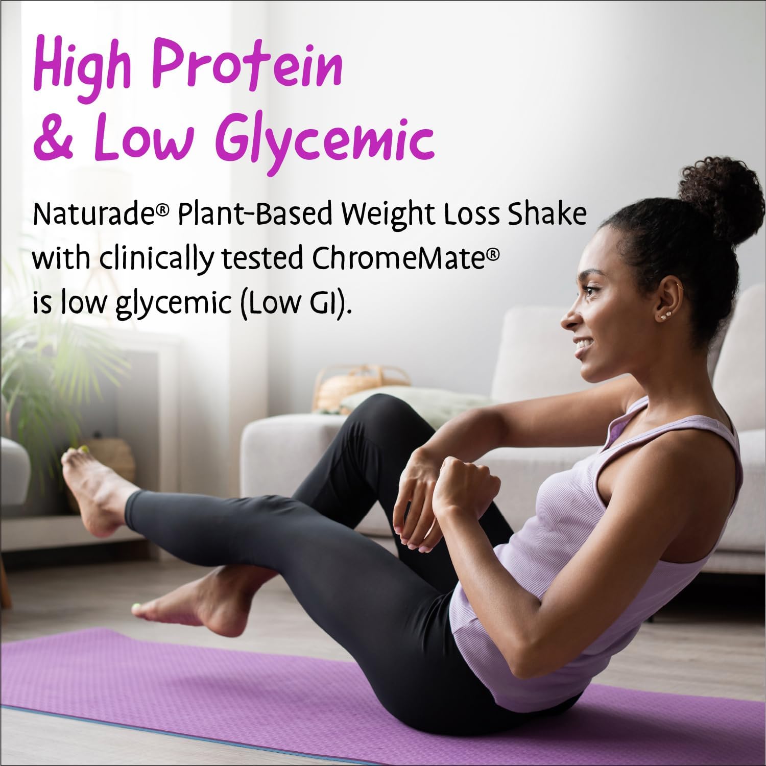 Naturade Vanilla Crème Plant-Based Slimming Formula Shake with 25g Protein & 6g Fiber - Gluten & Soy Free - 18 Servings