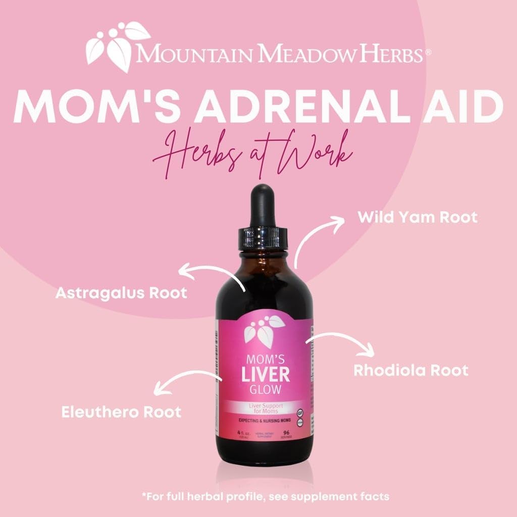 Natural 4oz Adrenal Support Supplement for Daily Fatigue Management - Mountain Meadow Herbs Mom's Adrenal Aid