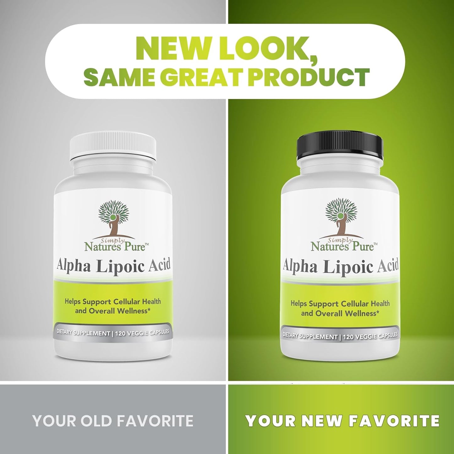 Natural Alpha Lipoic Acid 600mg 360 Veggie Capsules - Non-GMO Thioctic Acid - 1 Year Supply