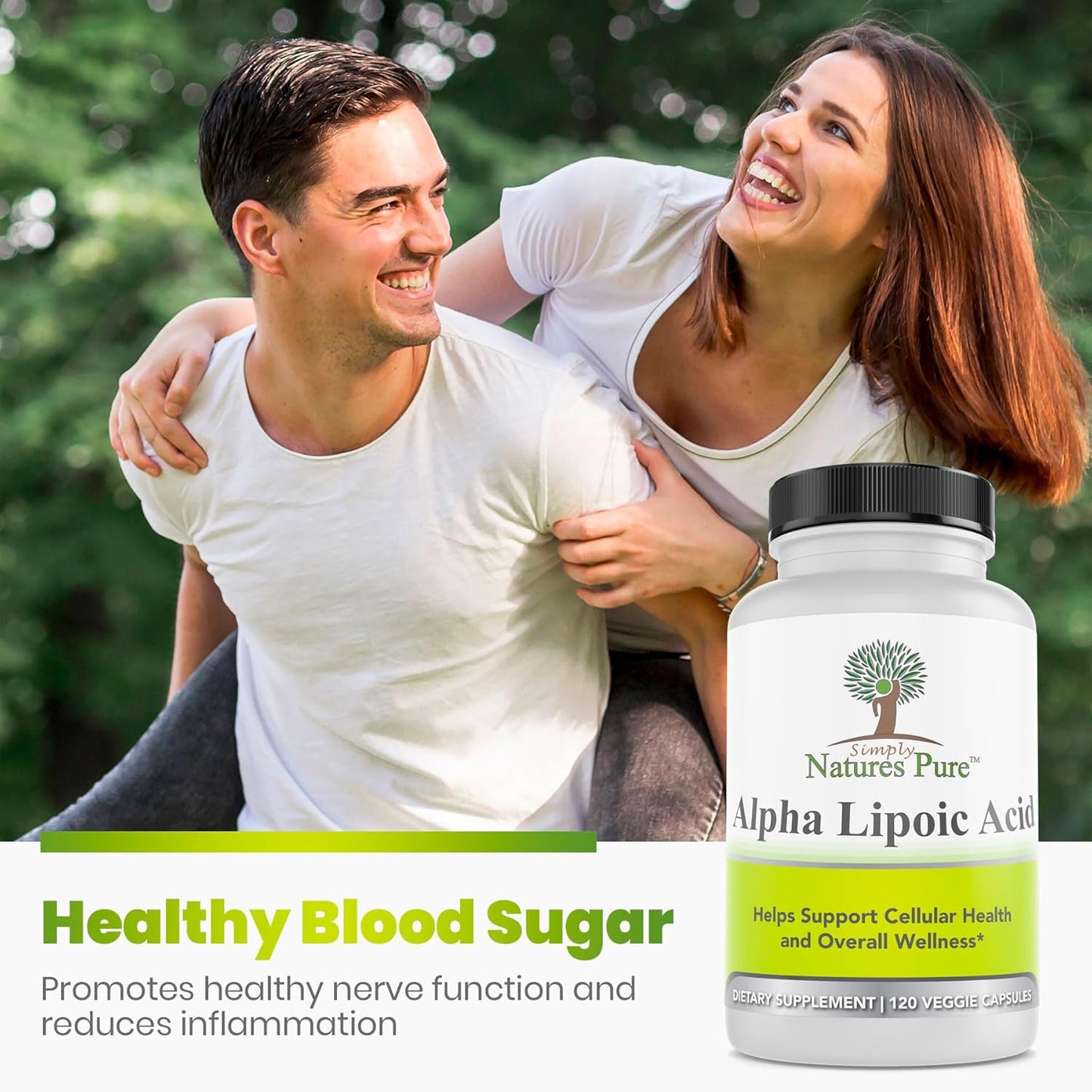 Natural Alpha Lipoic Acid 600mg 360 Veggie Capsules - Non-GMO Thioctic Acid - 1 Year Supply