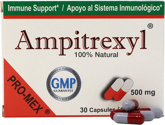 Natural Ampitrexyl Capsules 500mg - Immune System Support & Antioxidant - 30 Count