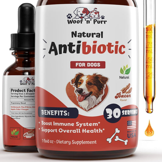 Natural Antibiotics for Dogs - Immune Health & Itch Relief - Allergy Relief - Yeast Infection Treatment - 1 oz