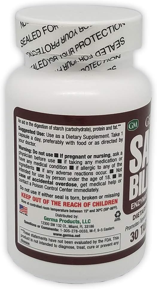 Natural Bile Salts Supplement for Liver Health - 30 Tablets, Dietary Support for Healthy Liver Function