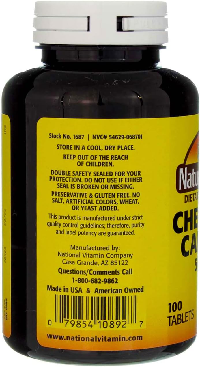 Natural Blend Calcium Chewables 500mg, 400 Tablets in 4 Packs