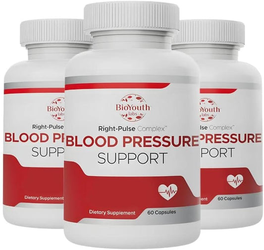Natural Blood Pressure Support Supplement with BioYouth Right-Pulse Complex™