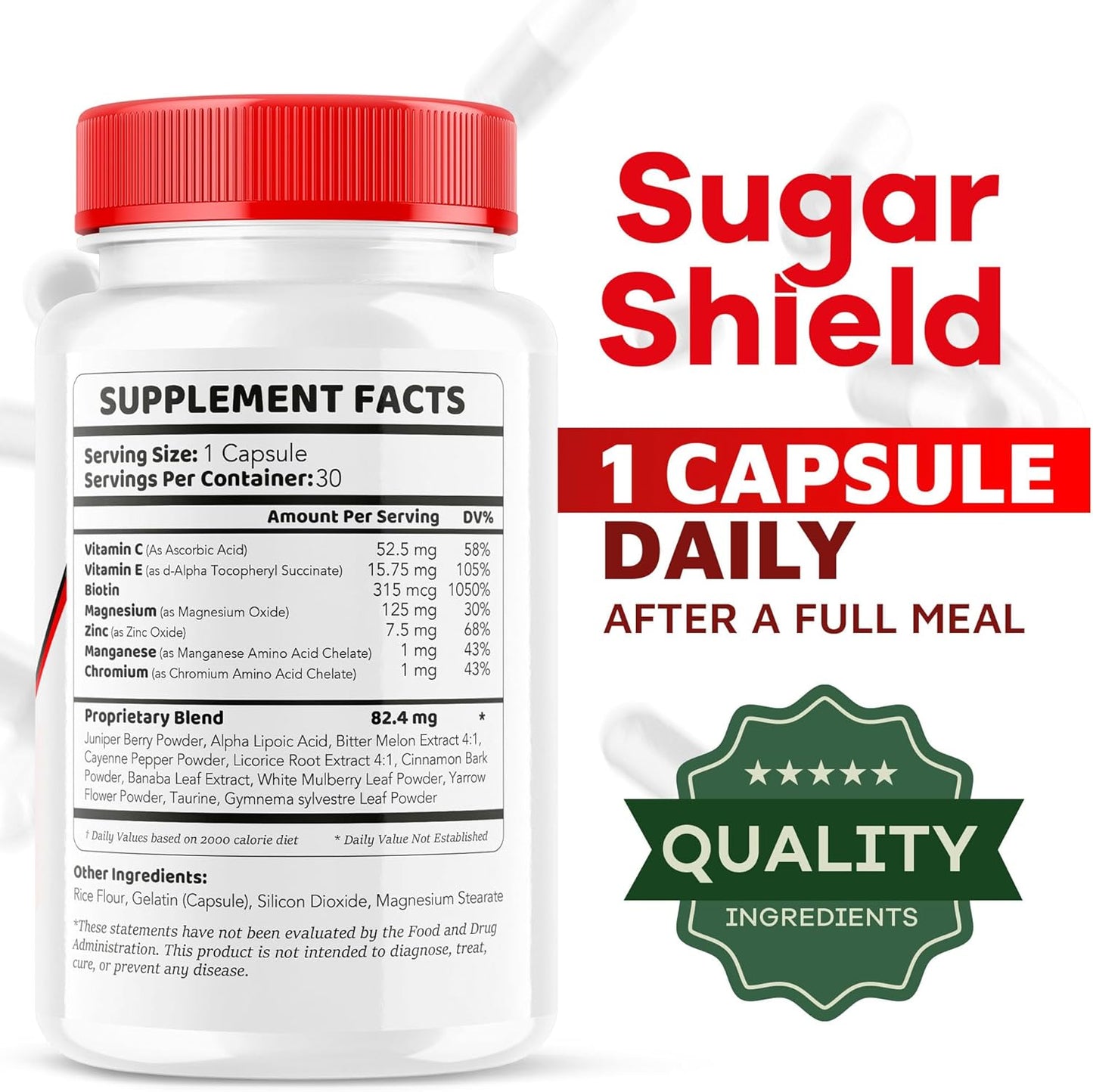 Natural Blood Sugar Support Pills - LIVORKA Sugar Shield Advanced Formula with 30 Capsules, All Natural Ingredients