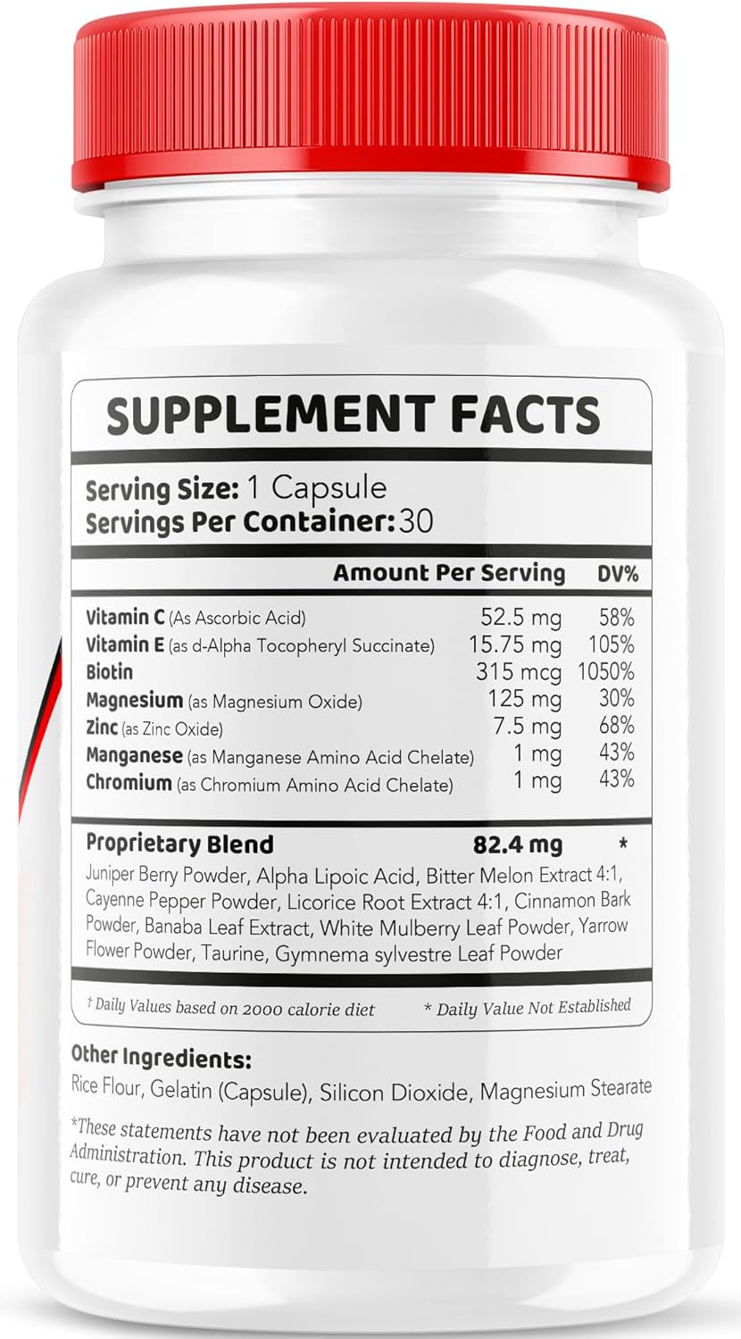 Natural Blood Sugar Support Pills - LIVORKA Sugar Shield Advanced Formula with 30 Capsules, All Natural Ingredients