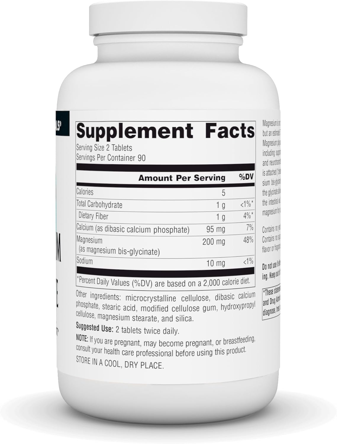 Natural Calm Energy: Source Naturals Magnesium Glycinate Tablets for Heart & Bone Support - 180 Count