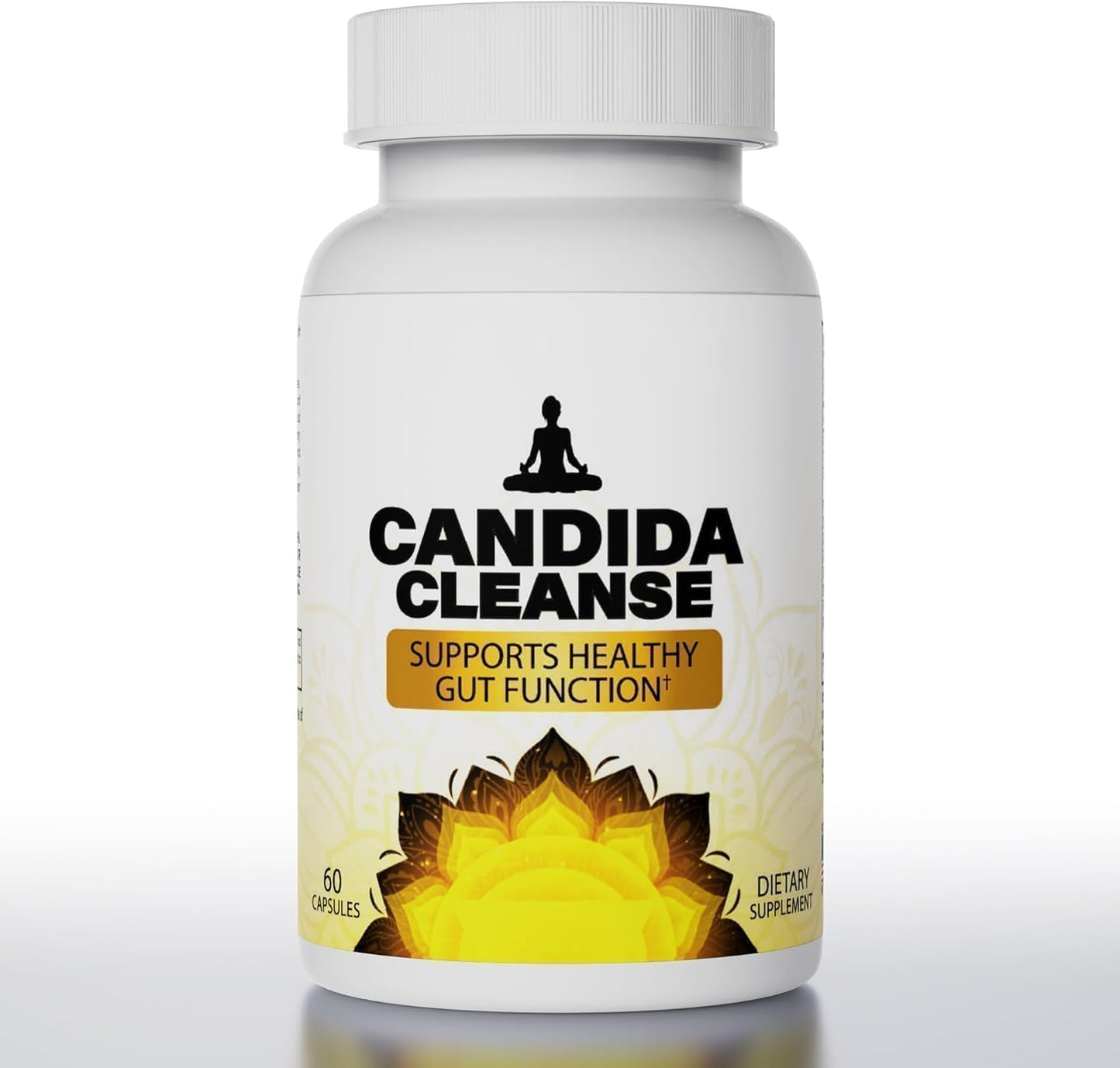 Natural Candida Cleanse Supplement - 60 Capsules for Gut & Colon Support - Herbal Formula for Men & Women - Intestinal Detox & Anti Yeast Support with Oregano, Wormwood, Black Walnut & Caprylic Acid
