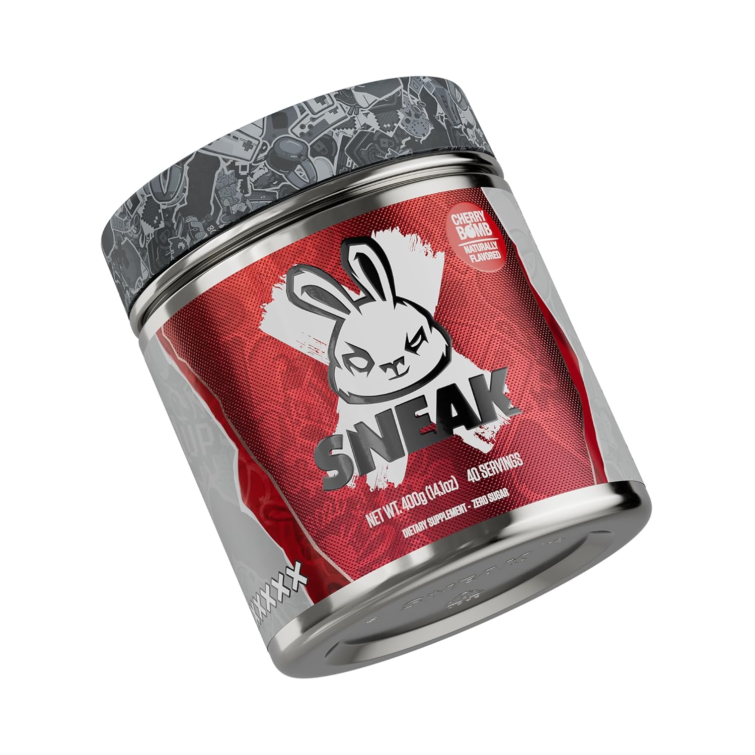 Natural Cherry Bomb Energy Drink Powder - No Sugar, No Nasties, 40 Servings with Focus-Boosting Nootropics