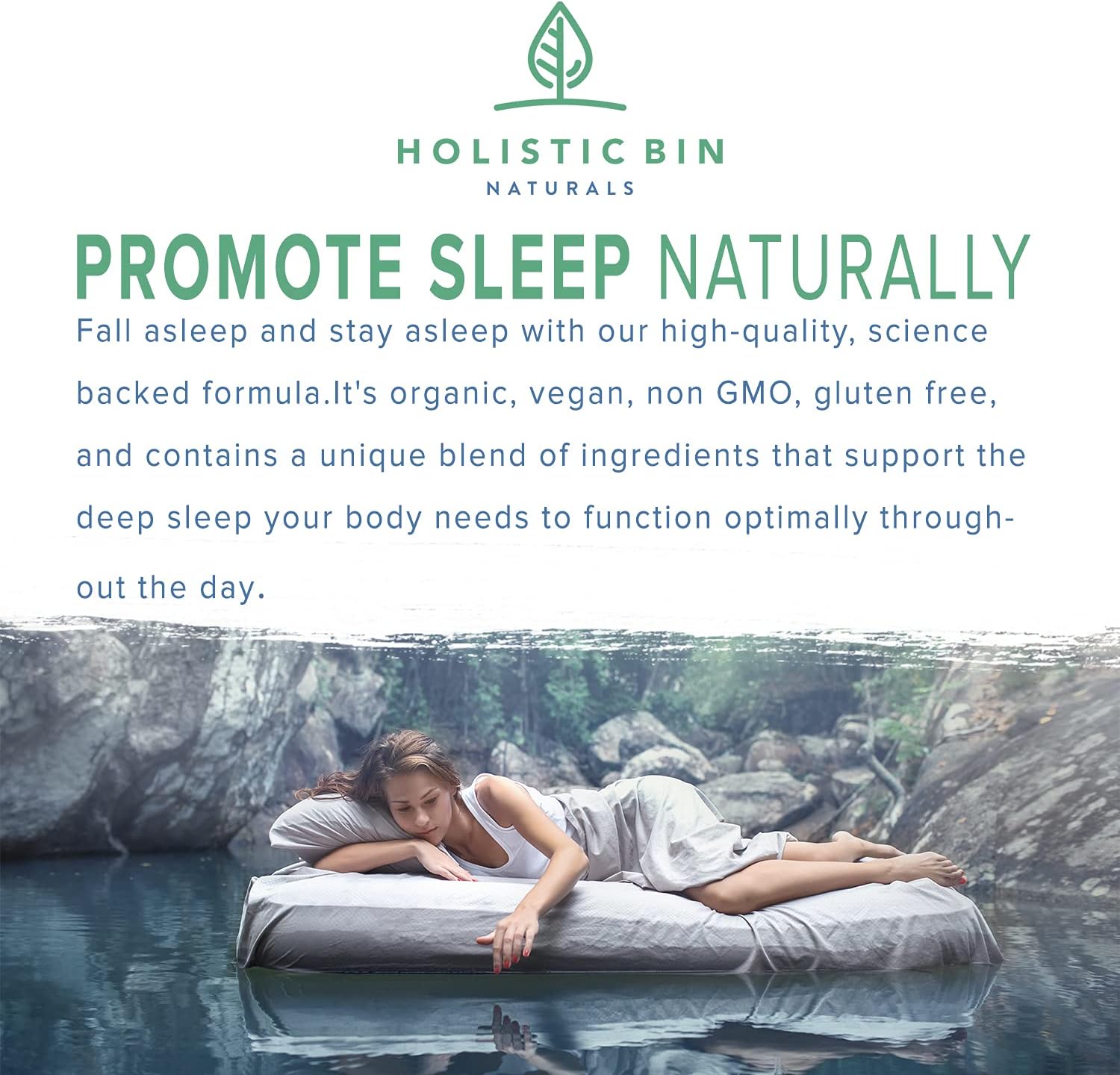 Natural Circadian Sleep Aid for Adults | Non-Habit Forming with L-Theanine, Magnesium, Valerian Root & More | Holistic Blend for Quality Sleep