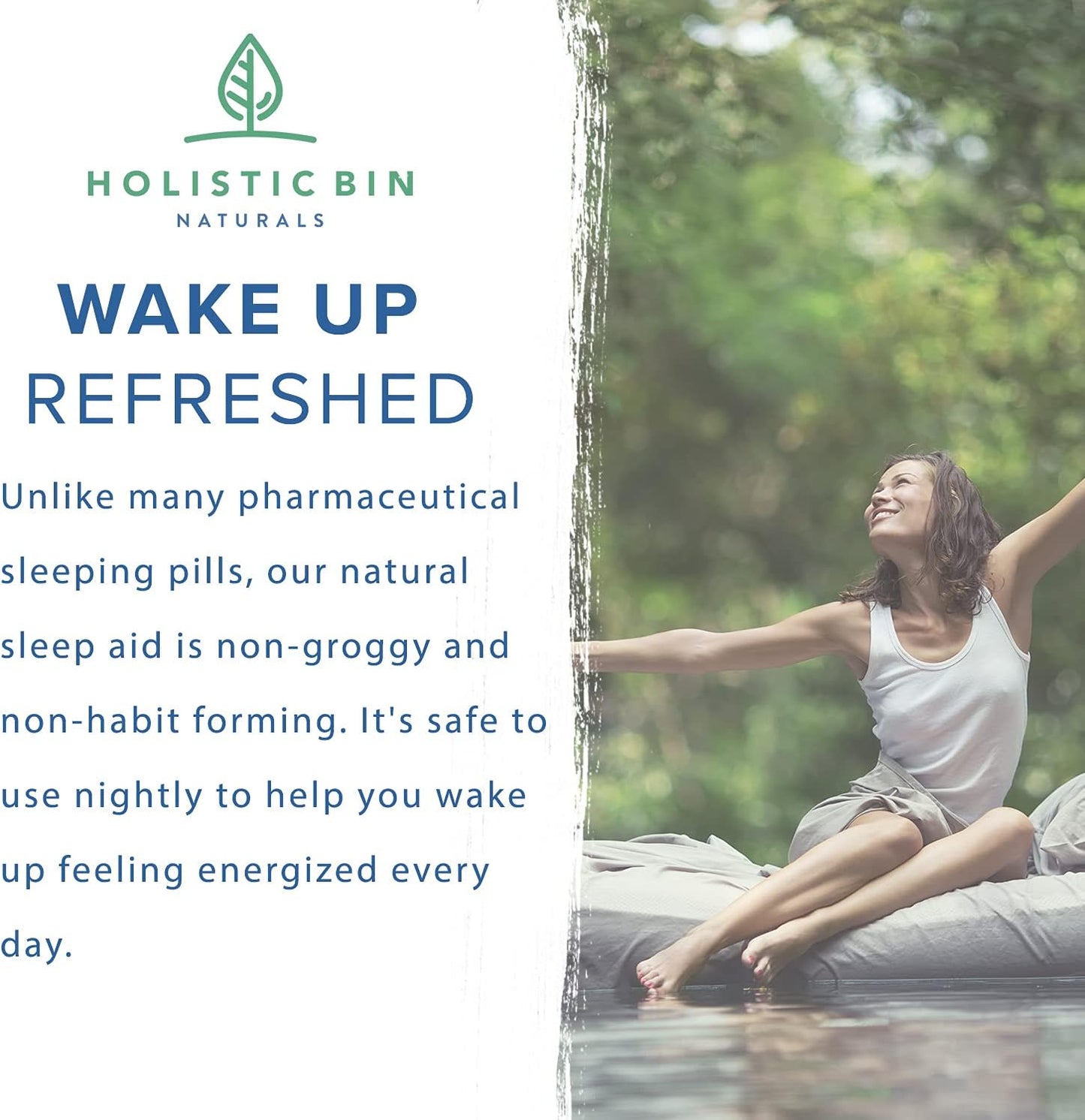 Natural Circadian Sleep Aid for Adults | Non-Habit Forming with L-Theanine, Magnesium, Valerian Root & More | Holistic Blend for Quality Sleep