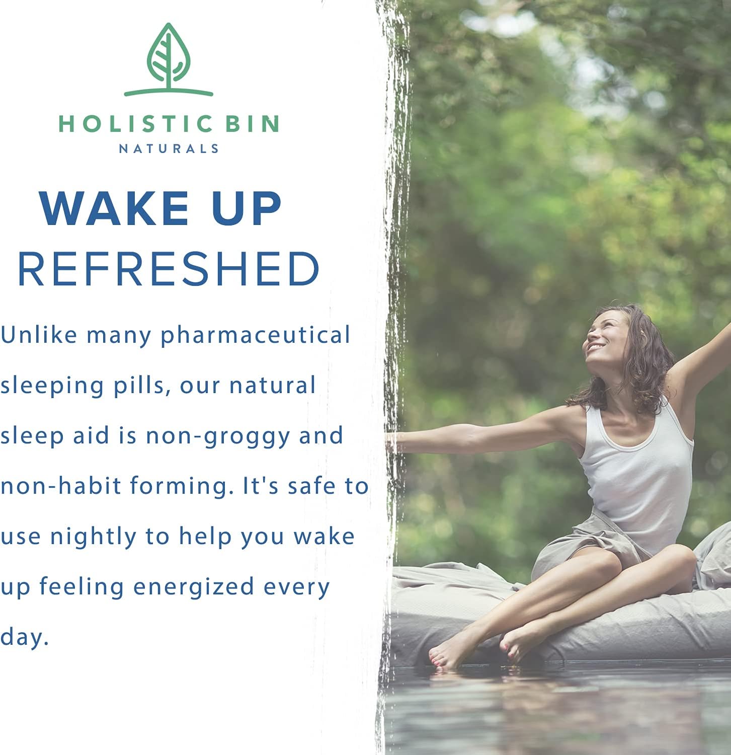Natural Circadian Sleep Aid for Adults | Non-Habit Forming with L-Theanine, Magnesium, Valerian Root & More | Holistic Blend for Quality Sleep