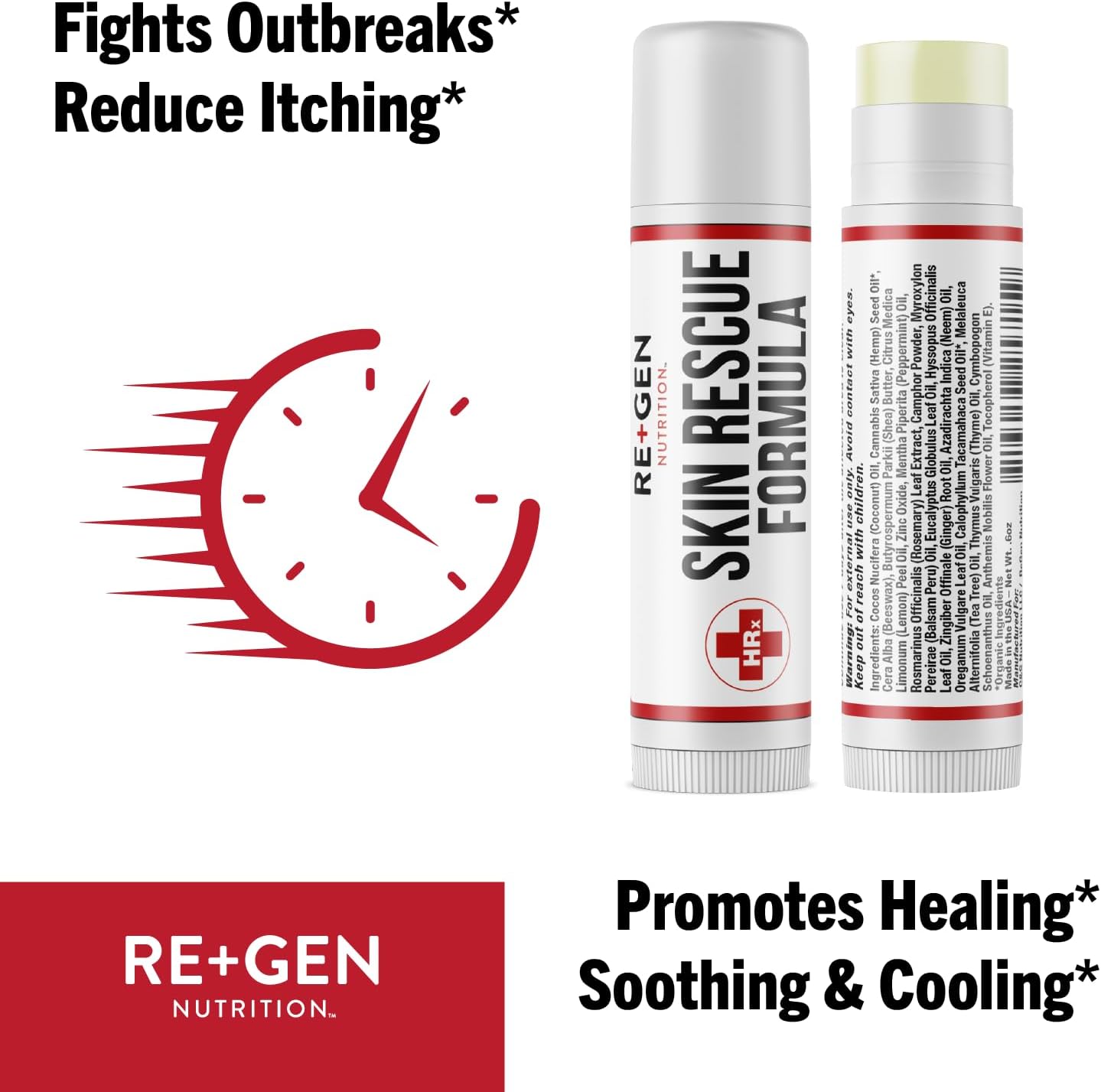 Natural Cold Sore Care Supplement for Adults - Skin Rescue Formula with Vitamin C & Lysine for Immune Health and Clear Skin