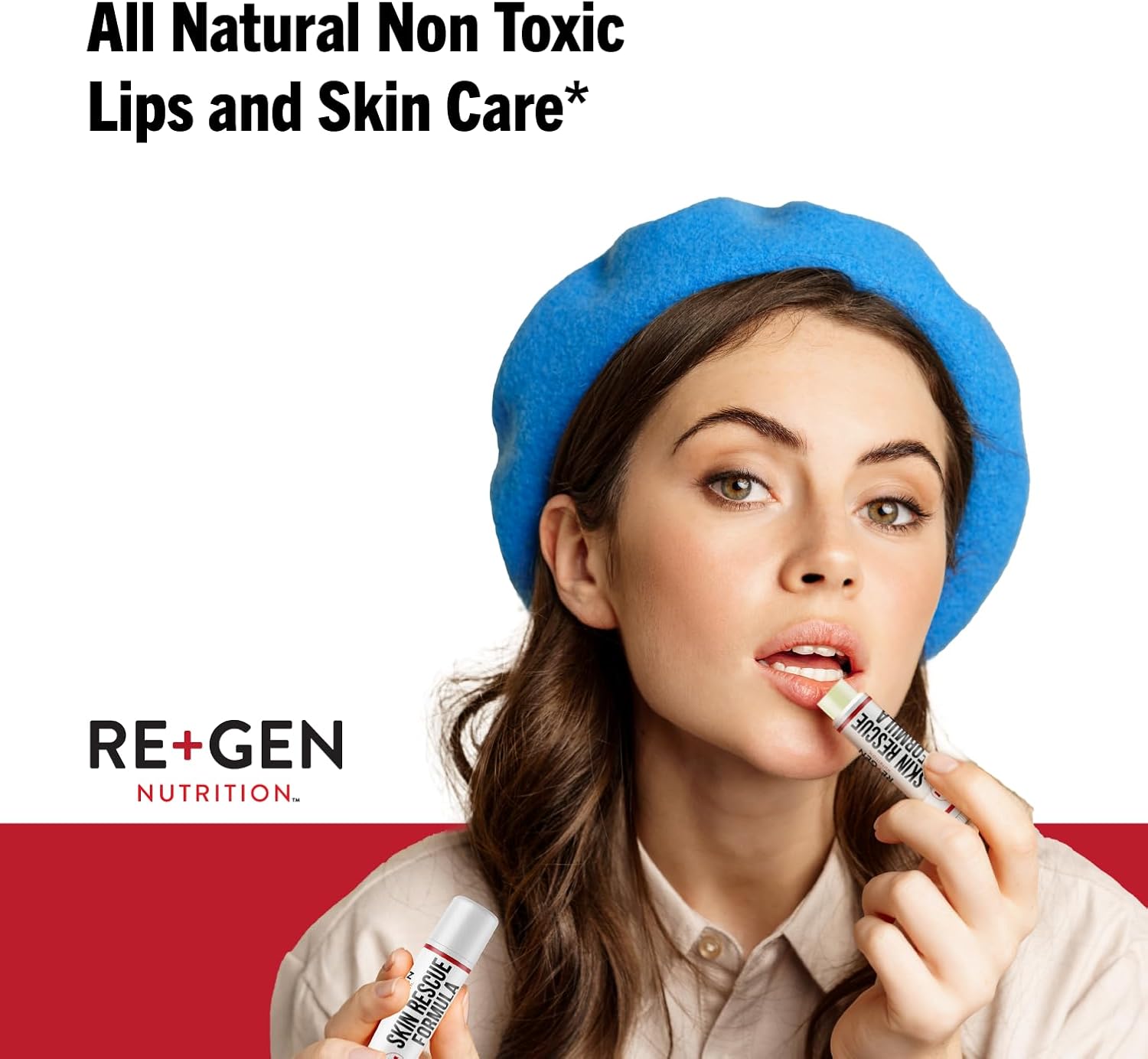 Natural Cold Sore Care Supplement for Adults - Skin Rescue Formula with Vitamin C & Lysine for Immune Health and Clear Skin