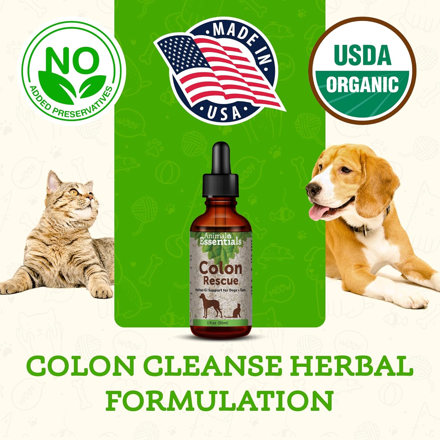 Natural Constipation Relief for Dogs & Cats - Stool Softener with Slippery Elm, Marshmallow Root, Licorice Root - 1 Fl Oz