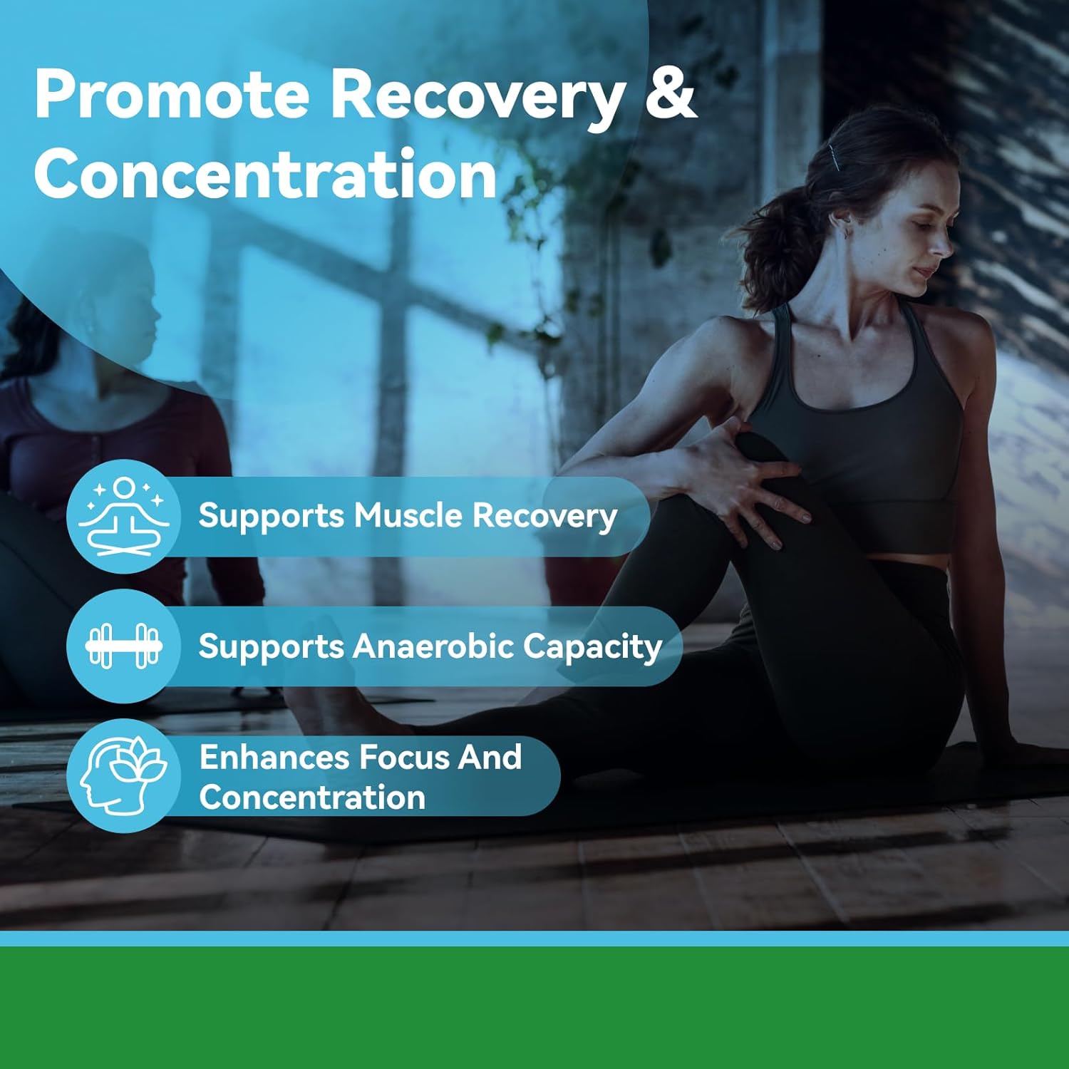 Natural Creatine Monohydrate Capsules for Muscle Building, Endurance & Strength - Workout Supplement for Men & Women - Non-GMO, Gluten Free - 60 Capsules