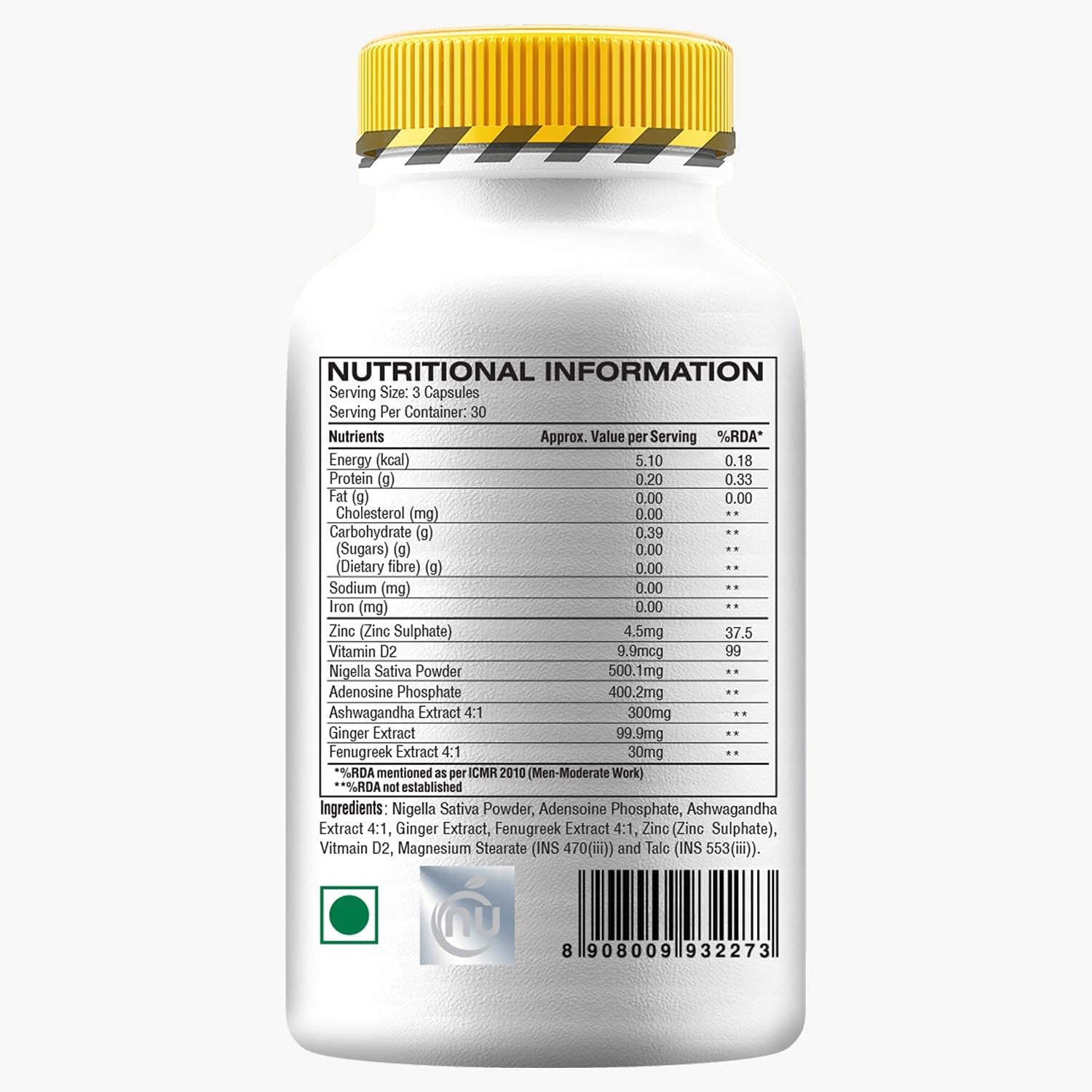 Natural Cutting & Lean Muscle Supplement - Beuniq ANVAROL (ANAVAR) Alternative - 90 Capsules - India's First Offering
