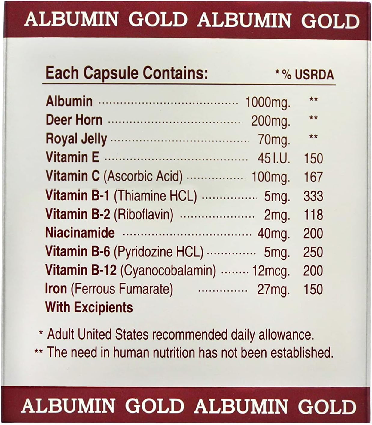 Natural Deer Horn Royal Jelly Supplement with 1500mg Albumin Forte - 200 Softgel Capsules by CGMLABS