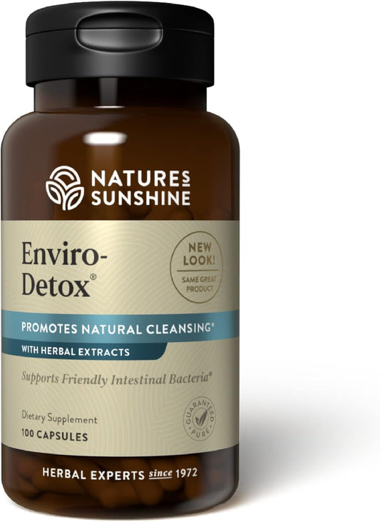 Natural Detox Supplement, 100 Capsules | Eliminates Pollutants, Boosts Digestion, and Supports Cleansing Processes