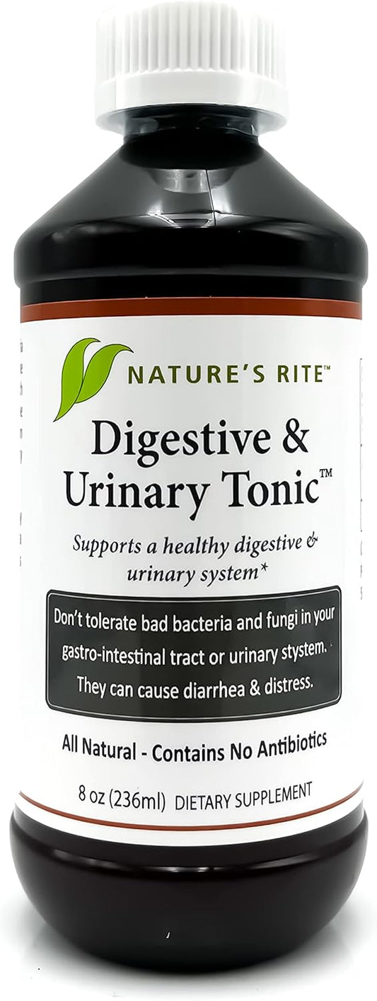 Natural Digestive and Urinary Tonic with 45 ppm Colloidal Silver for Immune Support (8 oz)