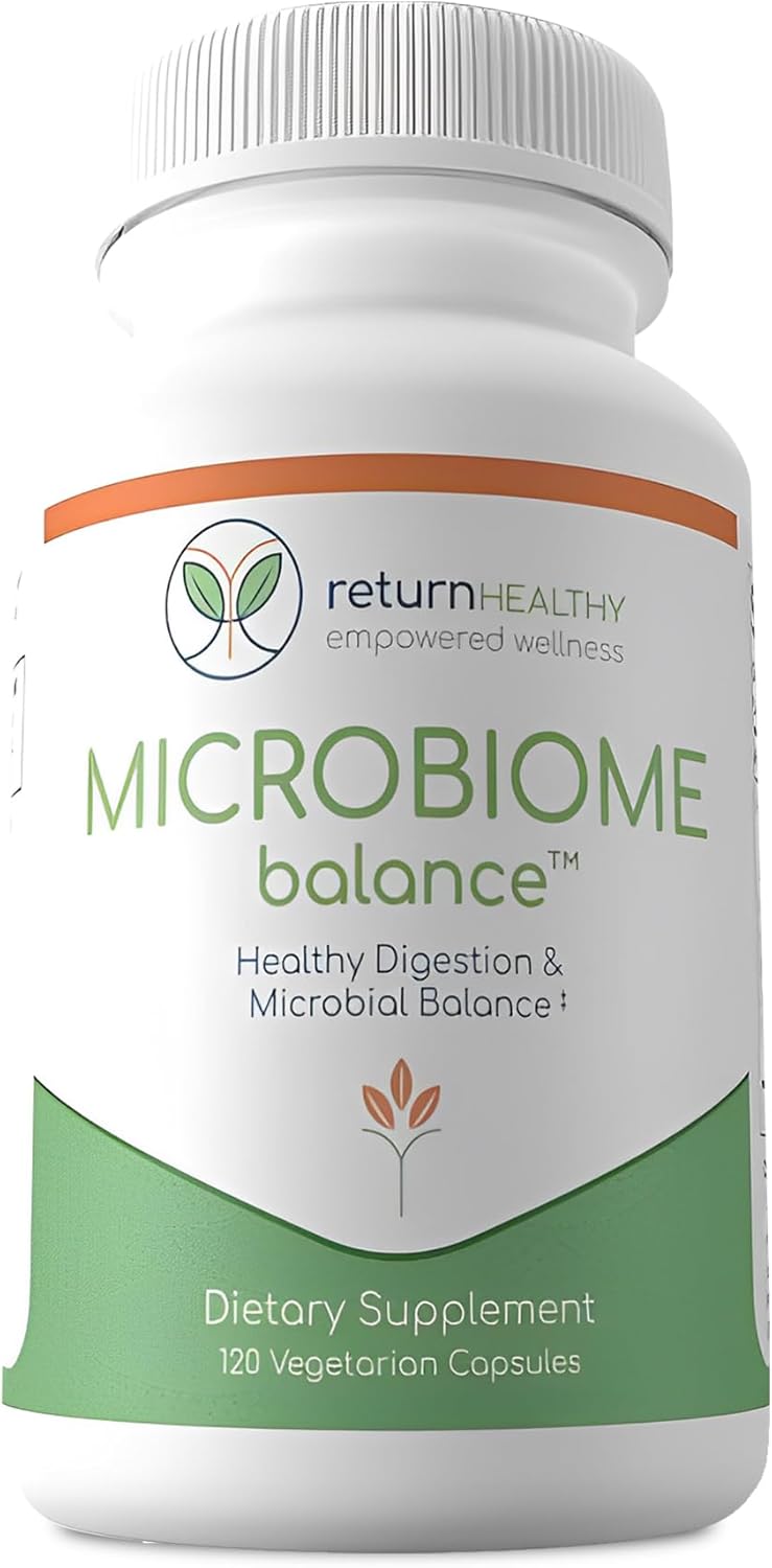 Natural Digestive Health Supplement for Men and Women - Promotes Healthy Microbiome Balance with Monolaurin and Caprylic Acid - Supports Gut Health and Detoxification - 120 Capsules